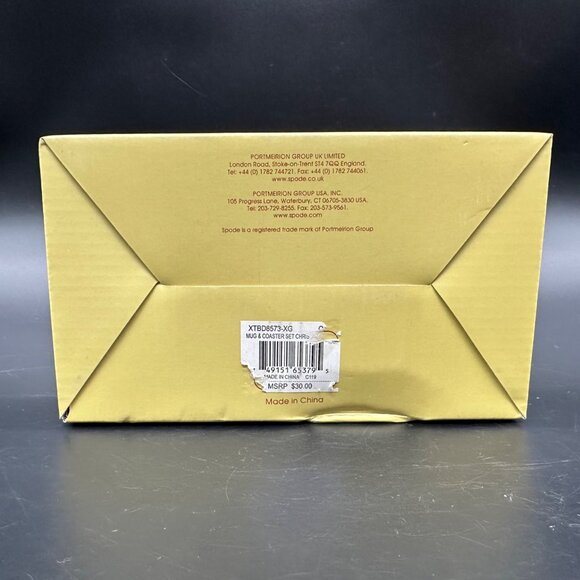 Spode Christmas Tree Mug Coaster Lid Set 12oz Ceramic Holiday Gift Ceramic - Picture 10 of 10